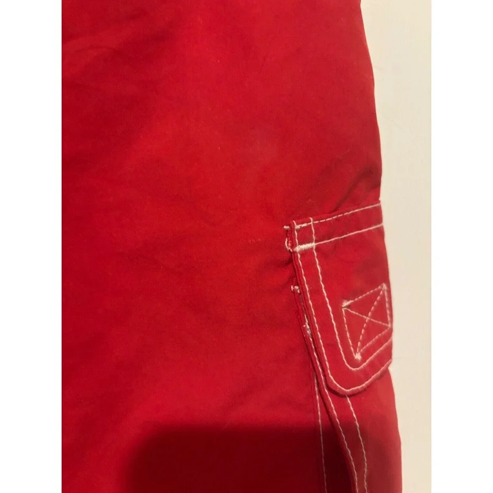 Lifeguard Swim Trunks Red White Men's Size Medium‎ Bathing Suit Summer